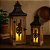 Lanterna Decorativa Iluminada Madeira e Ferro Rústico Com Vela LED 55cm - Empório Decor - Imagem 2