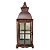 Lanterna Decorativa Iluminada Ferro Envelhecido Rústico e Vidro 52cm e Vela LED - Imagem 8