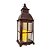 Lanterna Decorativa Iluminada Ferro Envelhecido Rústico e Vidro 52cm e Vela LED - Imagem 5