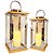 Jogo 2 Lanternas Decorativa Iluminada Inox e Madeira 60cm e 43cm com Vela LED - Empório Decor - Imagem 7