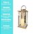 Lanterna Decorativa Iluminada Luxo Inox e Madeira Prime 46cm com Vela LED - Empório Decor - Imagem 7