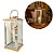 Lanterna Decorativa Luxo Inox e Madeira Prime 46cm x 18cm - Empório Decor - Imagem 1