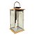 Lanterna Decorativa Luxo Inox e Madeira Prime 46cm x 18cm - Empório Decor - Imagem 5