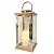 Lanterna Decorativa Iluminada Inox e Madeira Grande 60cm com Vela LED - Empório Decor - Imagem 6