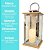 Lanterna Decorativa Iluminada Inox e Madeira Grande 60cm com Vela LED - Empório Decor - Imagem 7