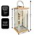 Lanterna Decorativa Iluminada Inox e Madeira Grande 60cm com Vela LED - Empório Decor - Imagem 4