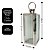 Lanterna Decorativa Iluminada Inox e Vidro Canelado Luxo 32cm e Vela LED - Mabruk - Imagem 6