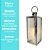 Lanterna Decorativa Iluminada Inox e Vidro Canelado Luxo 32cm e Vela LED - Mabruk - Imagem 8