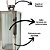 Lanterna Decorativa Iluminada Inox e Vidro Canelado Luxo 32cm e Vela LED - Mabruk - Imagem 4