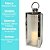 Lanterna Decorativa Iluminada Inox e Vidro Canelado Luxo 40cm e Vela LED - Mabruk - Imagem 8