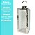 Lanterna Decorativa Inox e Vidro Canelado Luxo 40cm x 16cm - Mabruk - Imagem 8