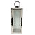 Lanterna Decorativa Inox e Vidro Canelado Luxo 40cm x 16cm - Mabruk - Imagem 4