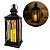Lanterna Decorativa Iluminada Metal Black Fosco 39cm com Vela LED - Mabruk - Imagem 1