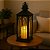 Lanterna Decorativa Iluminada Metal Black Fosco 39cm com Vela LED - Mabruk - Imagem 2