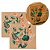 Kit Guardanapo Estampado Floral Marrom Luxo 40 Folhas 33cm - Tuut - Imagem 1
