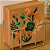 Guardanapo Estampado Flores Verde e Laranja Folhas Duplas 33cm 20 Folhas - Tuut - Imagem 2