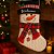 Jogo 2 Meias Natalina Pelúcia Tricô Premium Boneco de Neve e Papai Noel 46cm - Magizi - Imagem 2