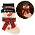 Jogo 2 Meias Natalina Pelúcia Tricô Premium Boneco de Neve e Papai Noel 46cm - Magizi - Imagem 4