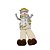 Boneco de Neve Decorativo Resina Sentado Branco e Dourado 18cm - Nataluz - Imagem 5