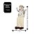 Boneco de Neve Decorativo Resina Sentado Branco e Dourado 18cm - Nataluz - Imagem 3