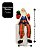 Papai Noel Decorativo Resina Sentado Calça Xadrez 18cm - Nataluz - Imagem 4