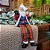 Papai Noel Decorativo Resina Sentado Calça Xadrez 18cm - Nataluz - Imagem 2