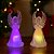 Kit 2 Anjos Decorativos Acrílico Natalino Iluminado LED Colorido 11cm - Nataluz - Imagem 2