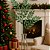 Galho Haste Folhagem Natalina Decorativa Verde Glitter Brilhante 45cm - Bela Flor - Imagem 2