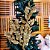 Kit 2 Galhos Haste Folhagem Natalina Decorativa Dourado Glitter Brilhante 45cm - Bela Flor - Imagem 2