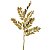Kit 2 Galhos Haste Folhagem Natalina Decorativa Dourado Glitter Brilhante 45cm - Bela Flor - Imagem 6