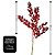 Kit 2 Galhos Haste Folhagem Natalina Decorativa Vermelha Glitter Brilhante 45cm - Bela Flor - Imagem 4