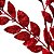 Kit 2 Galhos Haste Folhagem Natalina Decorativa Vermelha Glitter Brilhante 45cm - Bela Flor - Imagem 7