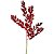 Kit 2 Galhos Haste Folhagem Natalina Decorativa Vermelha Glitter Brilhante 45cm - Bela Flor - Imagem 6
