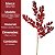 Kit 2 Galhos Haste Folhagem Natalina Decorativa Vermelha Glitter Brilhante 45cm - Bela Flor - Imagem 8
