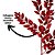 Kit 2 Galhos Haste Folhagem Natalina Decorativa Vermelha Glitter Brilhante 45cm - Bela Flor - Imagem 5