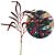 Jogo 2 Galhos Decorativo Natal Pinheiro Glitter Vermelho Luxo 43cm - Bela Flor - Imagem 7