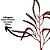 Jogo 2 Galhos Decorativo Natal Pinheiro Glitter Vermelho Luxo 43cm - Bela Flor - Imagem 4