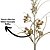Jogo 2 Galhos Natalino Decorativo Flores e Berries Glitter Dourado Brilho Luxo 72cm - Magizi - Imagem 5