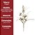 Galho Natalino Decorativo Flores e Berries Glitter Dourado Brilho Luxo 72cm - Magizi - Imagem 6