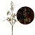 Galho Natalino Decorativo Flores e Berries Glitter Dourado Brilho Luxo 72cm - Magizi - Imagem 1
