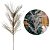 Jogo 2 Galhos Decorativo Haste Flor de Natal Longas e Finas Champanhe 60cm - Bela Flor - Imagem 5