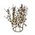 Adorno Natalino Coroa de Folhagens Glitter Champanhe e Pingente Cristais 30cm - Bela Flor - Imagem 7