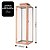 Lanterna Decorativa Inox Rosê Metálico e Vidro 59cm x 20cm - Empório Decor - Imagem 3