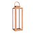Lanterna Decorativa Inox Rosê Metálico e Vidro 46cm x 16cm - Empório Decor - Imagem 6