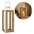 Lanterna Decorativa Metal Branco Prime e Madeira com Vidro 38cm x 13cm - Imagem 1
