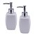 Jogo 2 Porta Sabonetes Líquido Porcelana Branca 290ml - Tuut - Imagem 1
