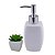 Conjunto Porta Sabonete Líquido Porcelana Branca e Vaso Decorativo Suculenta Artificial - Tuut - Imagem 6