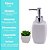 Conjunto Porta Sabonete Líquido Porcelana Branca e Vaso Decorativo Suculenta Artificial - Tuut - Imagem 10
