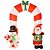 Arco Inflável Natal Iluminado LED Papai Noel e Boneco de Neve Bivolt 2,4m - Wincy - Imagem 1