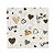 Guardanapo Estampado Corações Love Branco e Dourado 20 Folhas 16cm - Tuut - Imagem 6